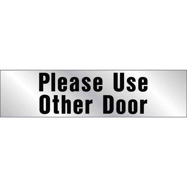 Hy-Ko Please Use Other Door Sign 2" x 8", 10PK, B00045 B00045